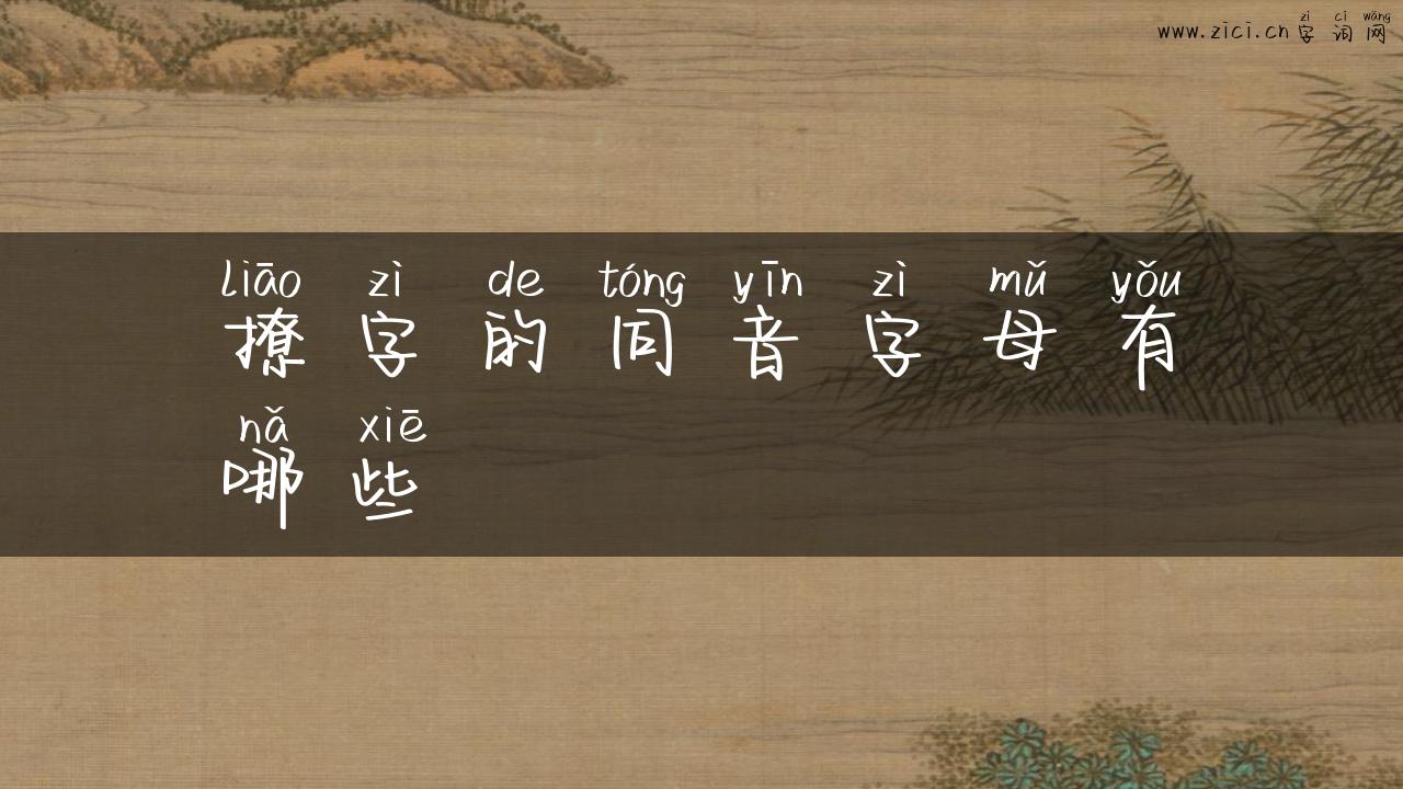 撩字的同音字母有哪些