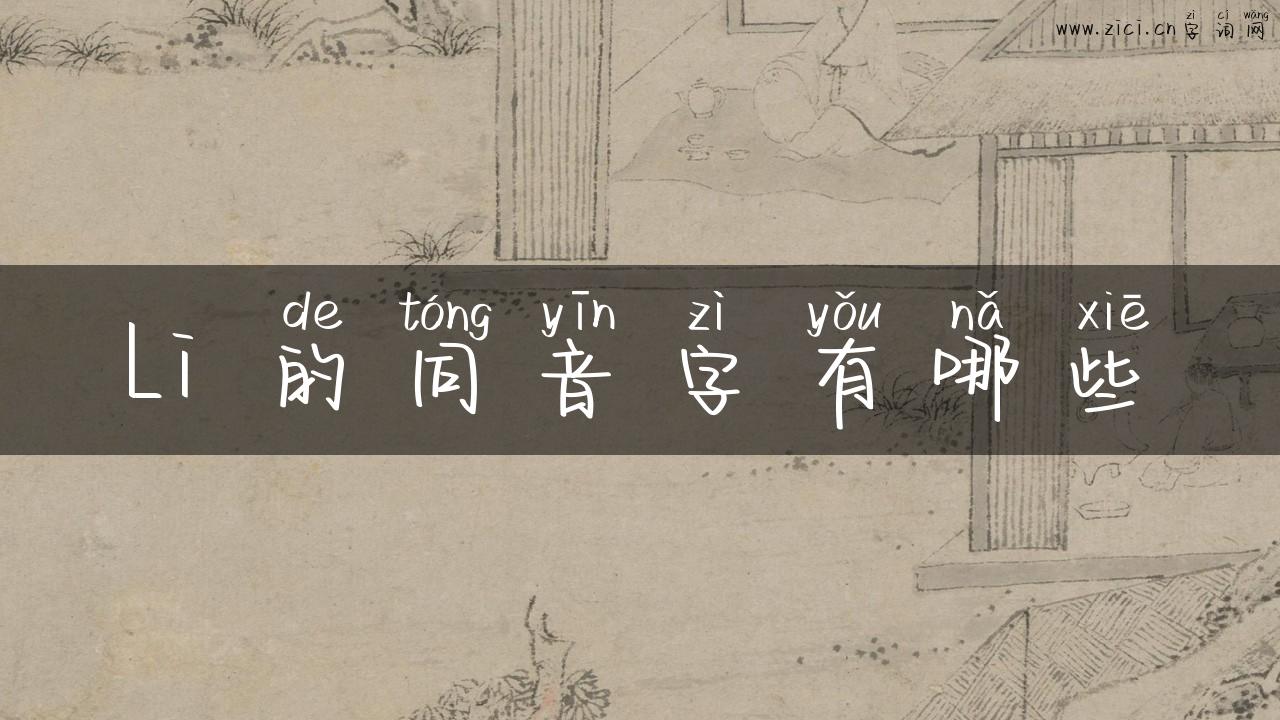 Li 的同音字有哪些