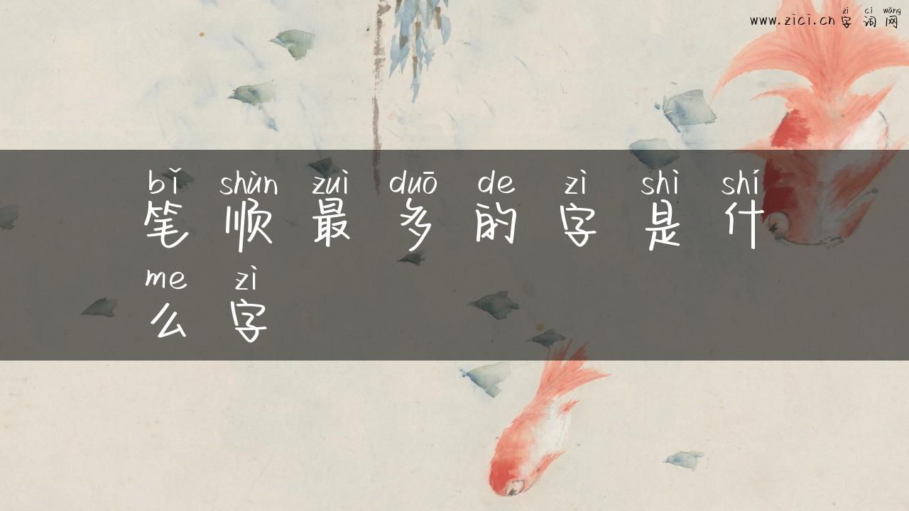 笔顺最多的字是什么字