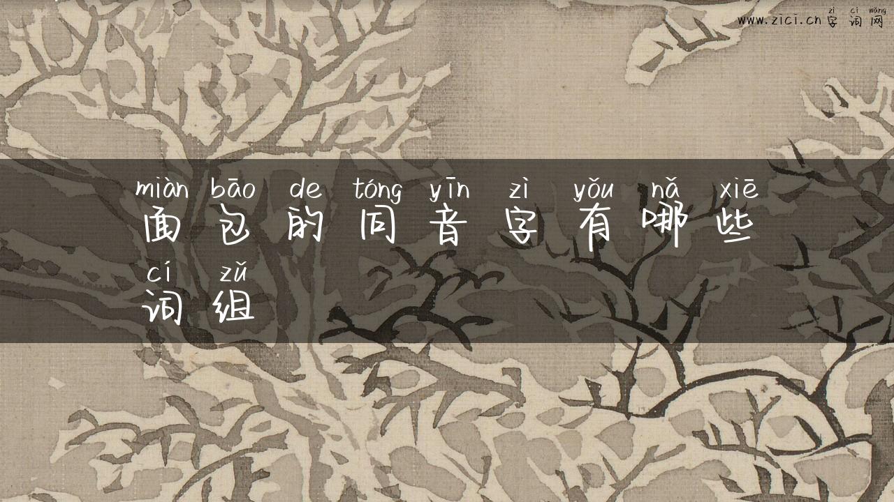 面包的同音字有哪些词组