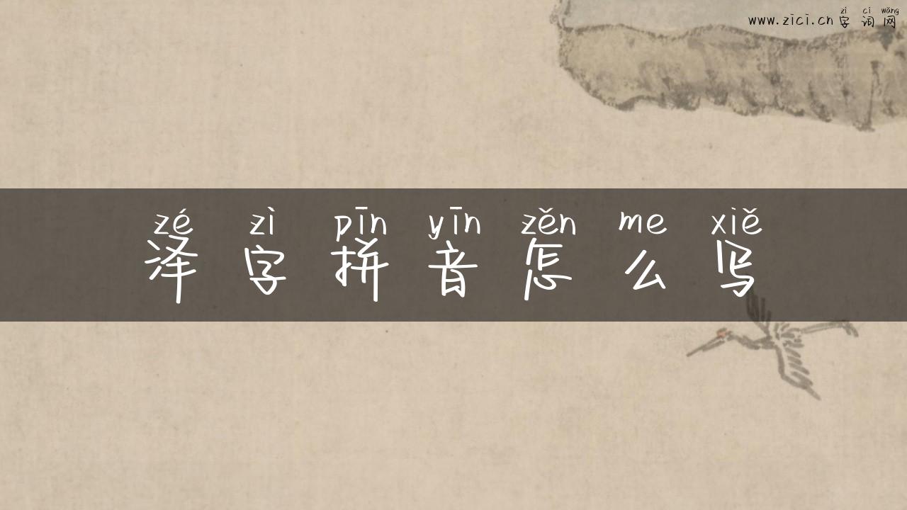 泽字拼音怎么写