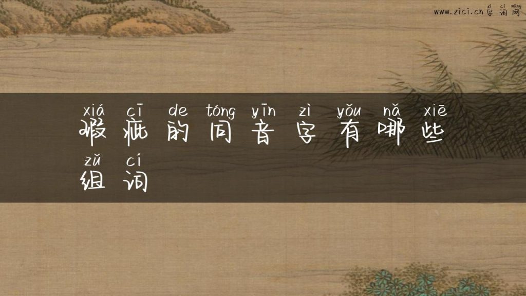 瑕疵的同音字有哪些组词