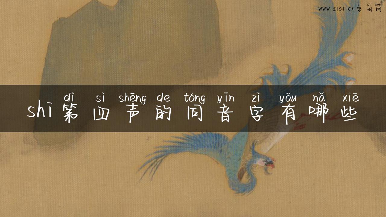 shi第四声的同音字有哪些