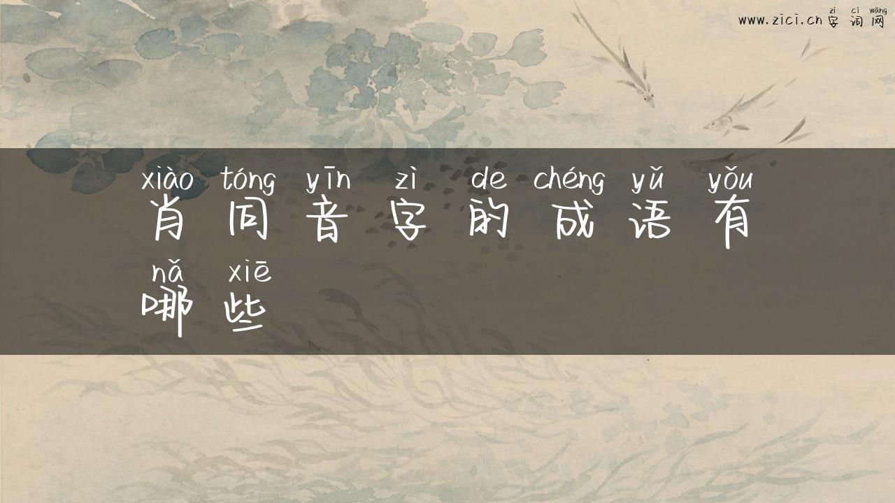 肖同音字的成语有哪些