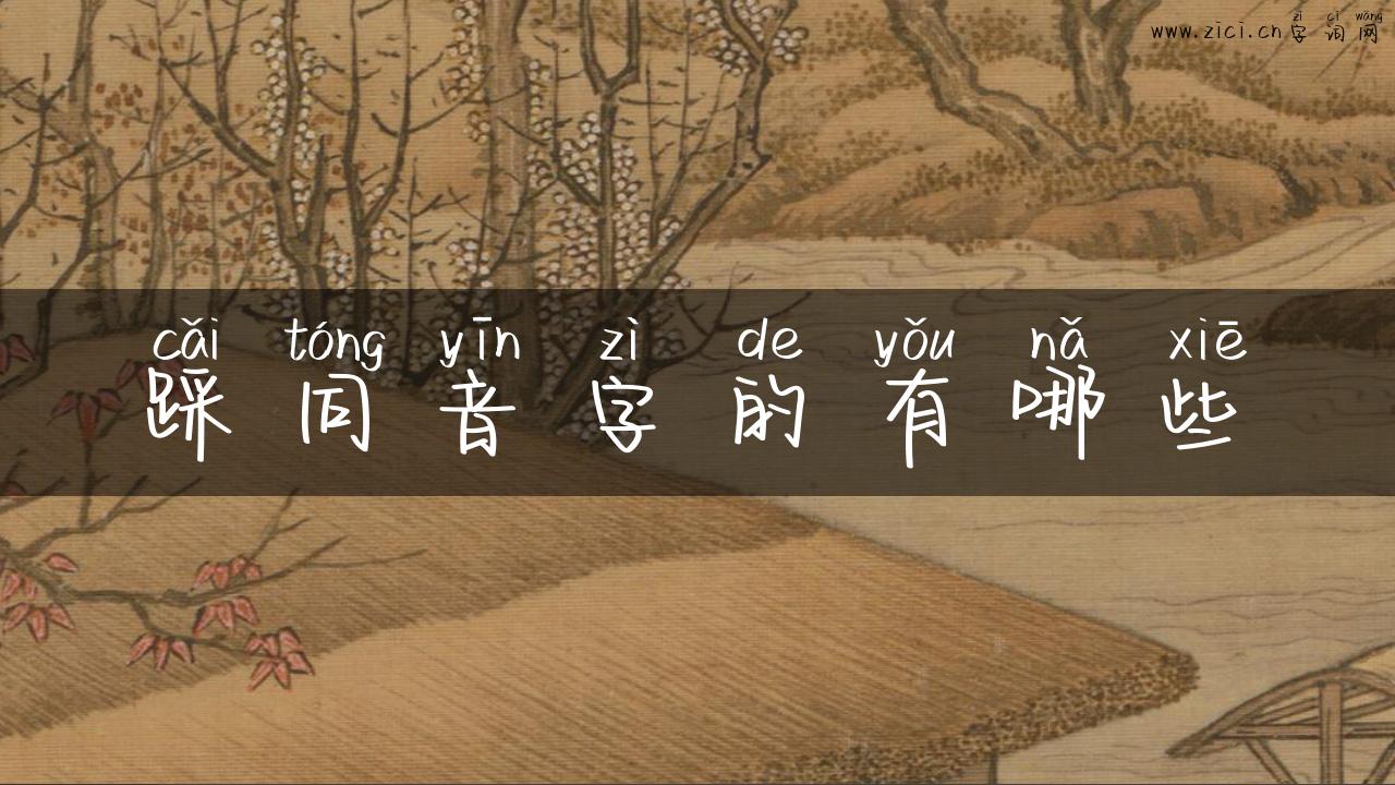 踩同音字的有哪些