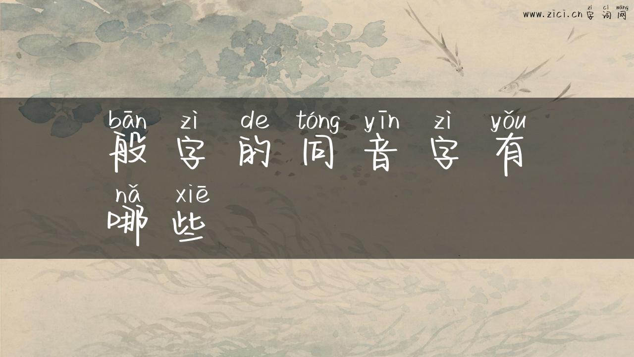 般字的同音字有哪些