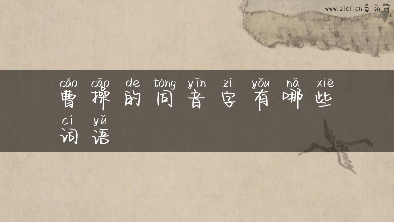 曹操的同音字有哪些词语