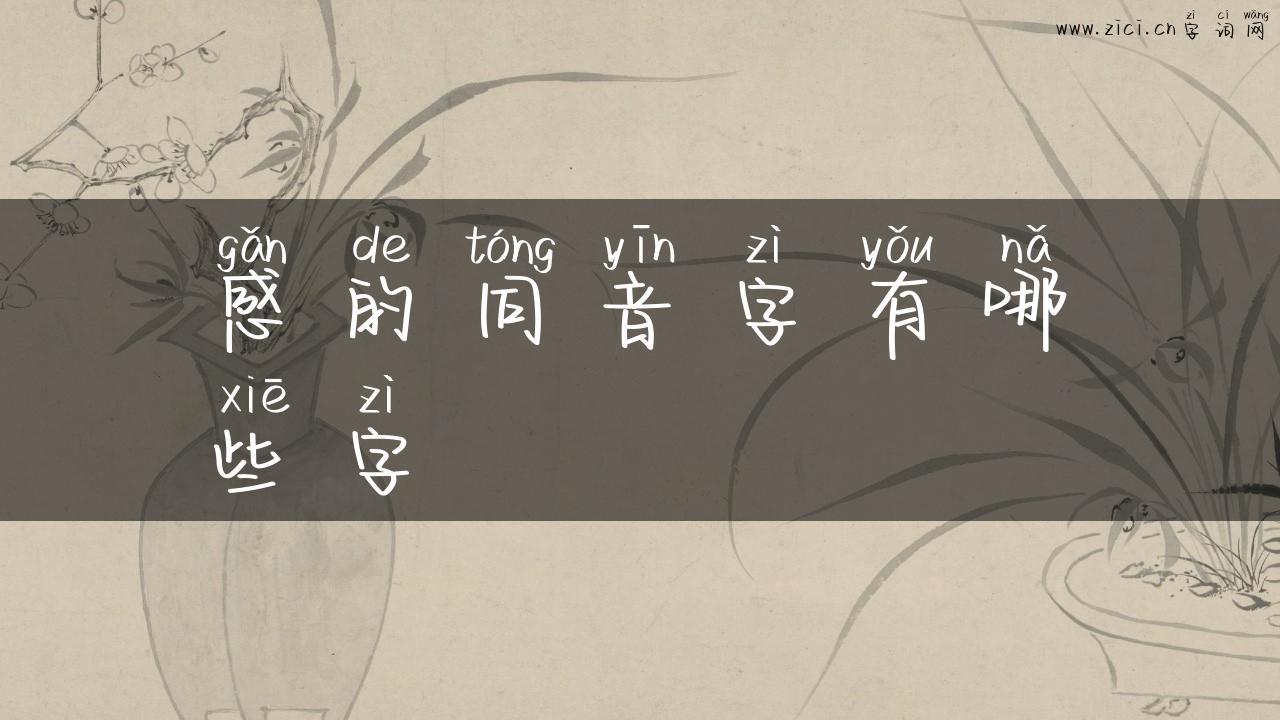 感的同音字有哪些字
