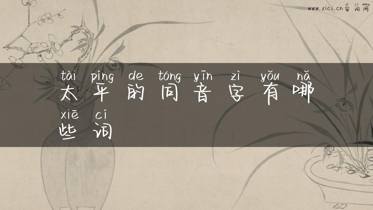 太平的同音字有哪些词