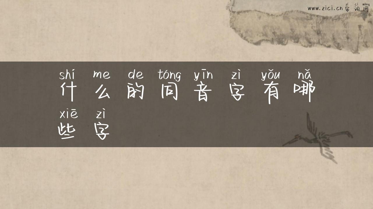 什么的同音字有哪些字