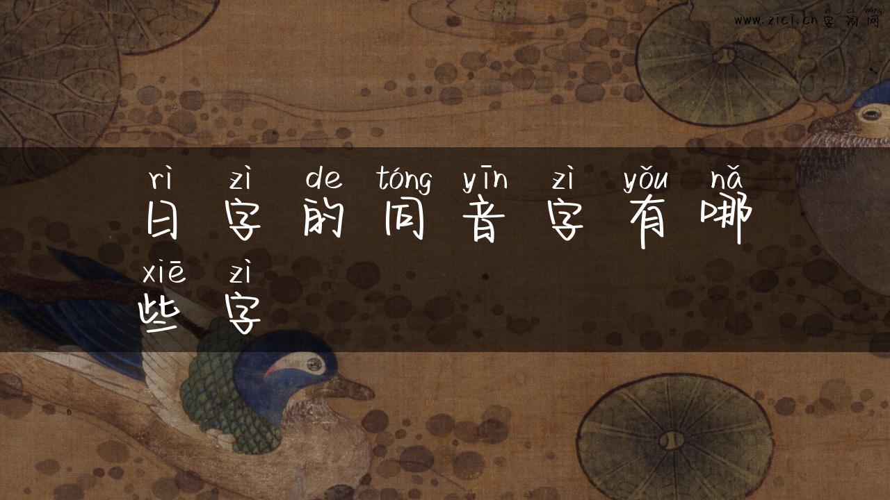 日字的同音字有哪些字