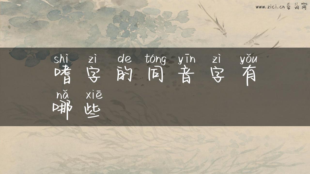 嗜字的同音字有哪些