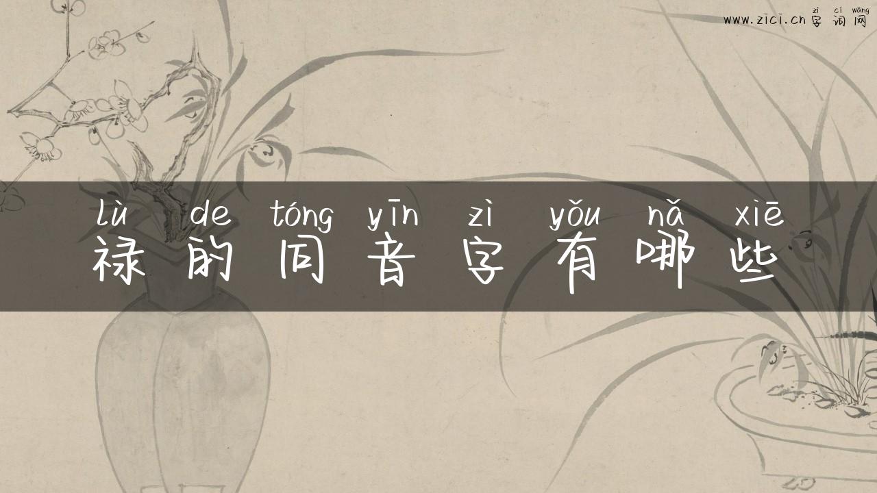禄的同音字有哪些
