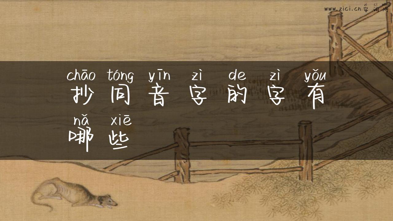 抄同音字的字有哪些