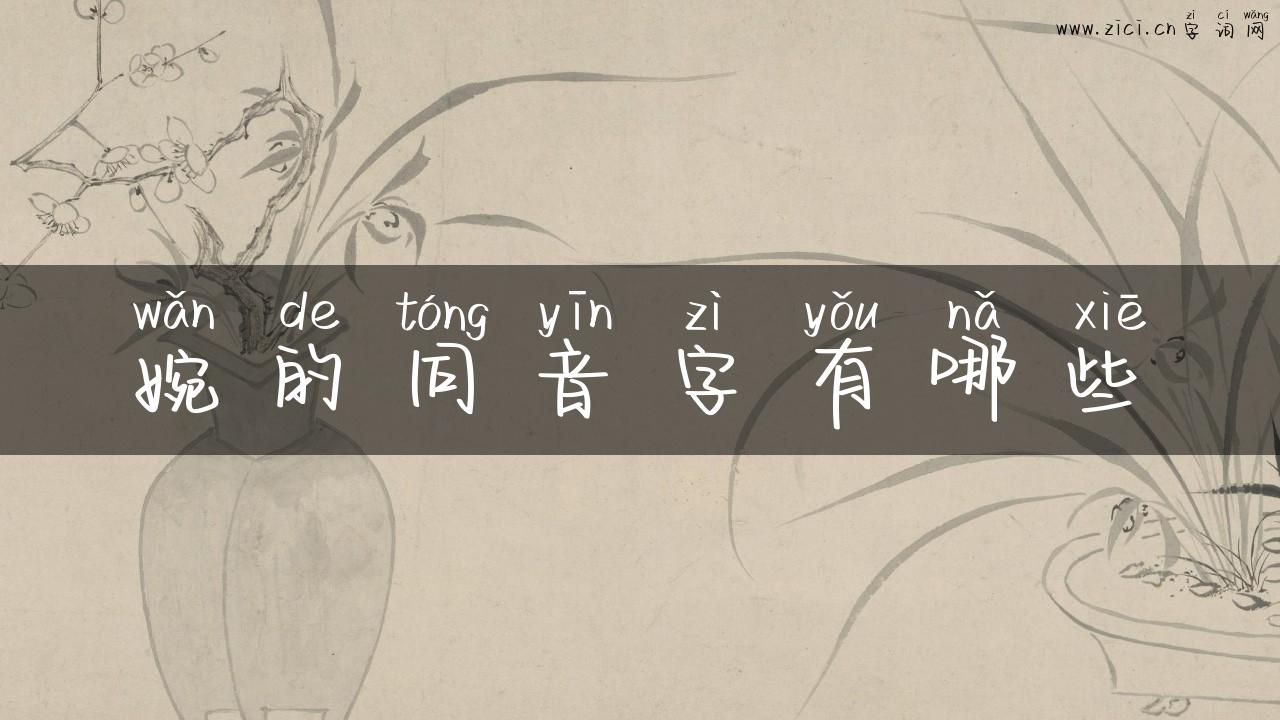 婉的同音字有哪些