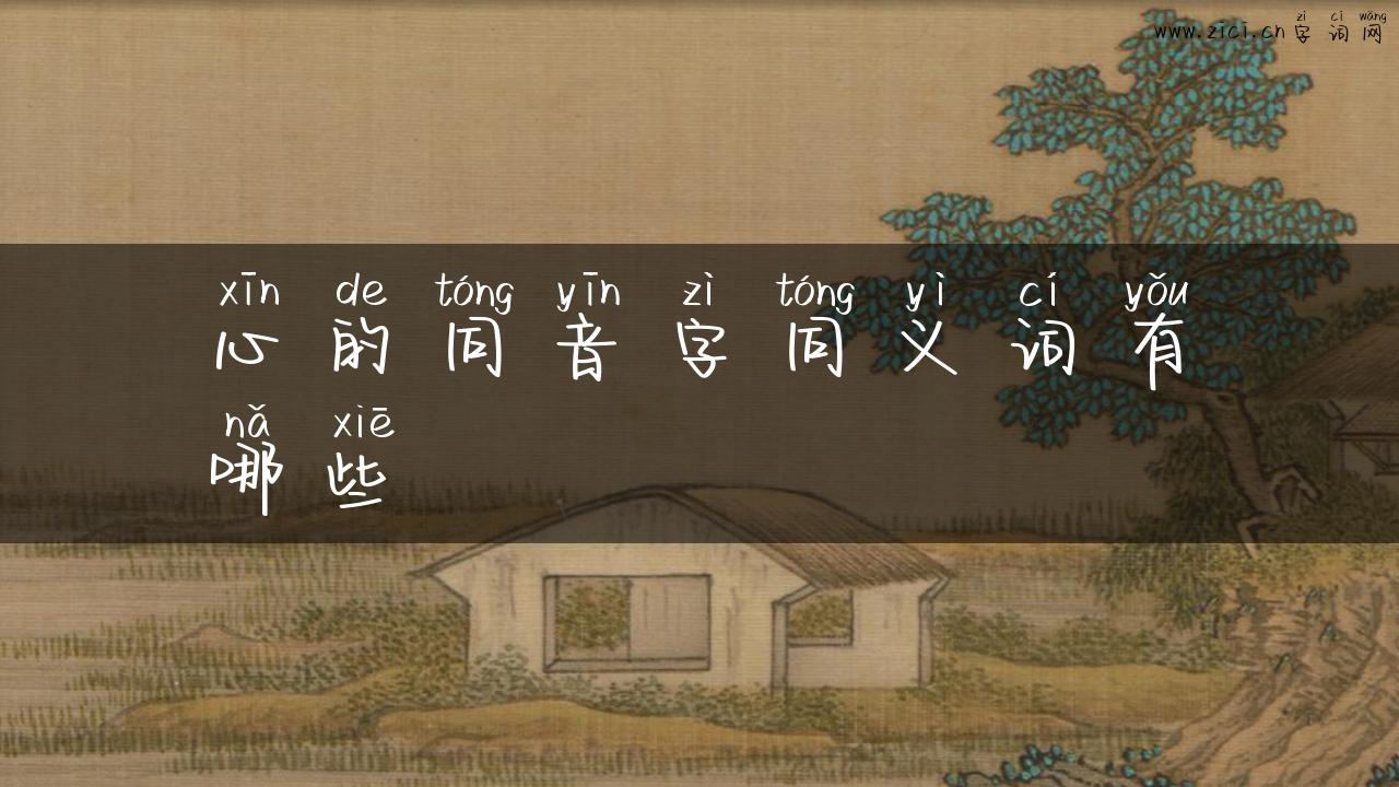心的同音字同义词有哪些