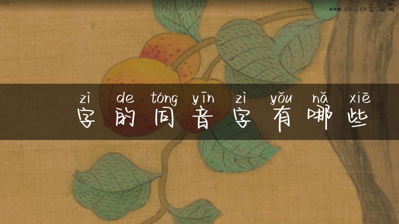 媆字的同音字有哪些