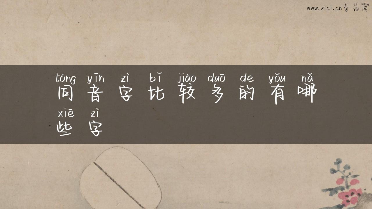 同音字比较多的有哪些字