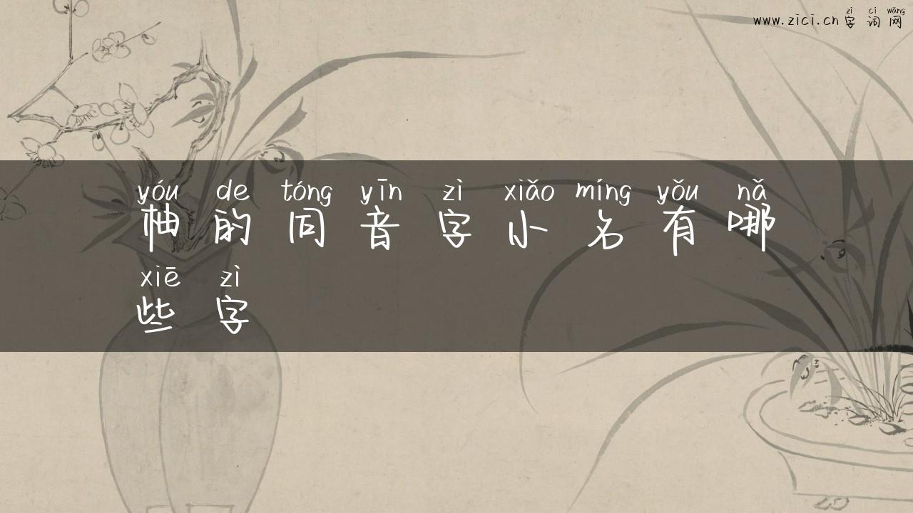 柚的同音字小名有哪些字
