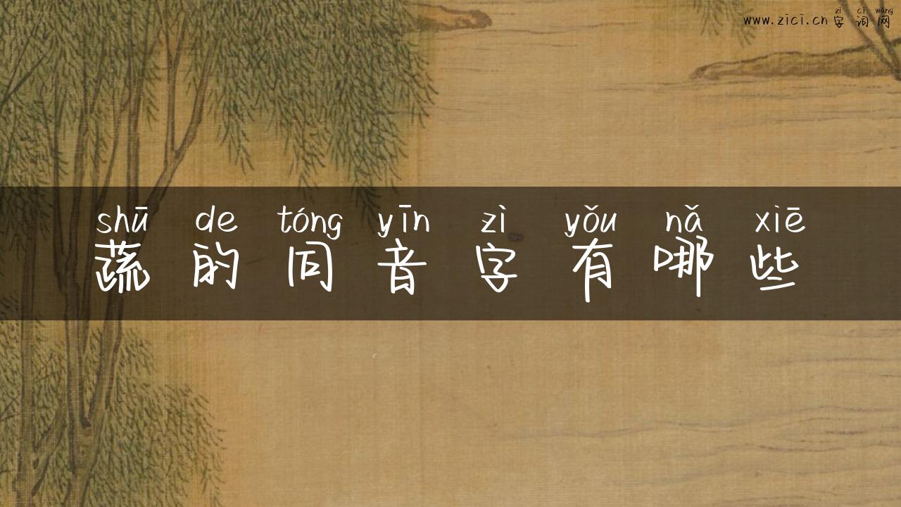 蔬的同音字有哪些