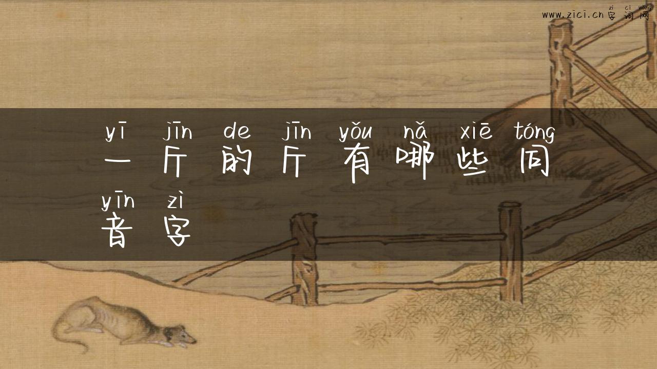 一斤的斤有哪些同音字