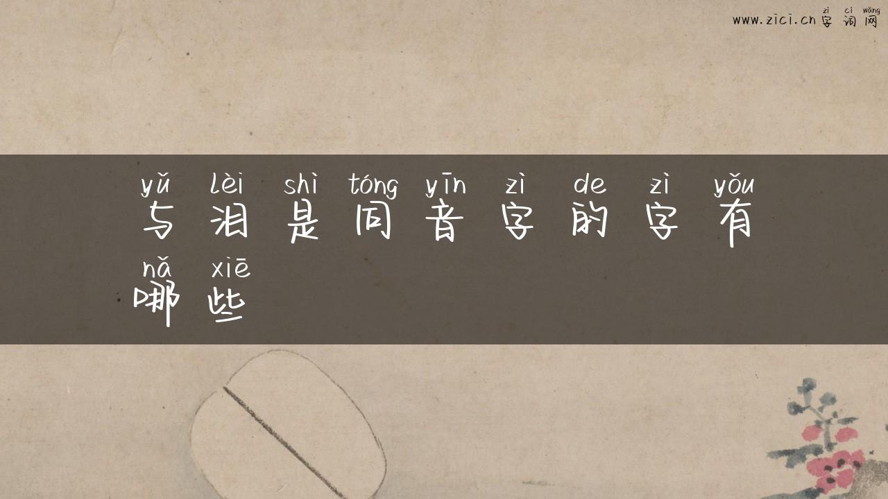 与泪是同音字的字有哪些