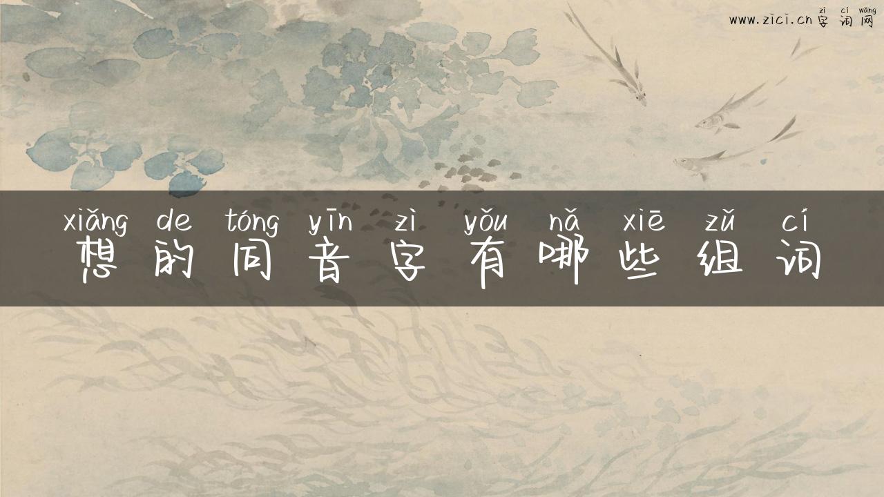 想的同音字有哪些组词