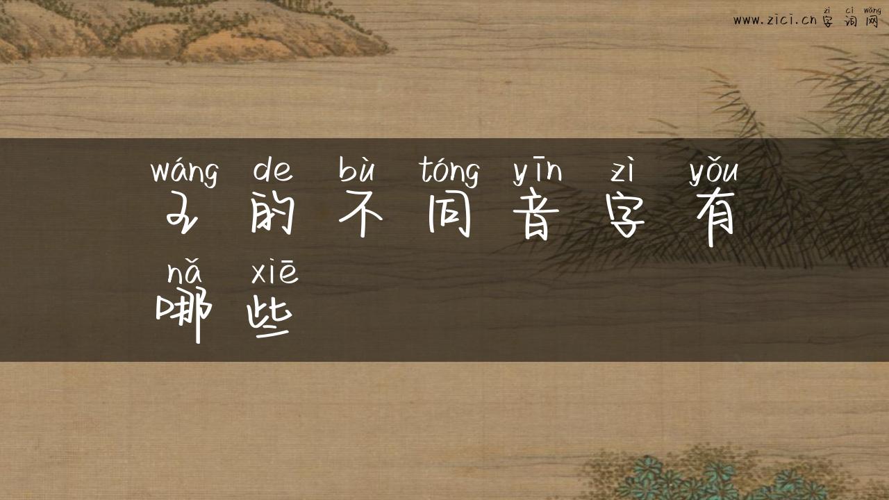 王的不同音字有哪些