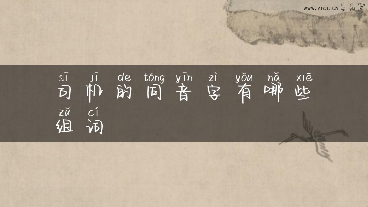 司机的同音字有哪些组词