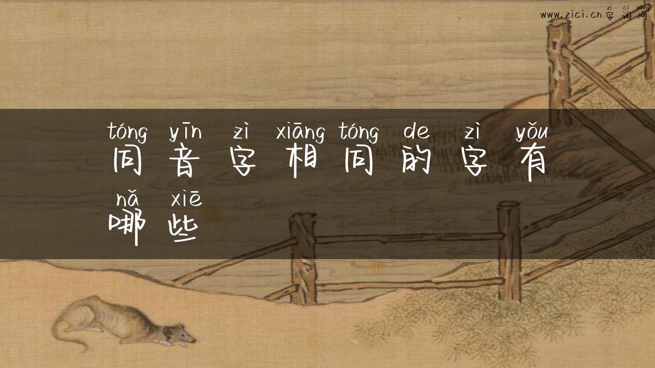 同音字相同的字有哪些