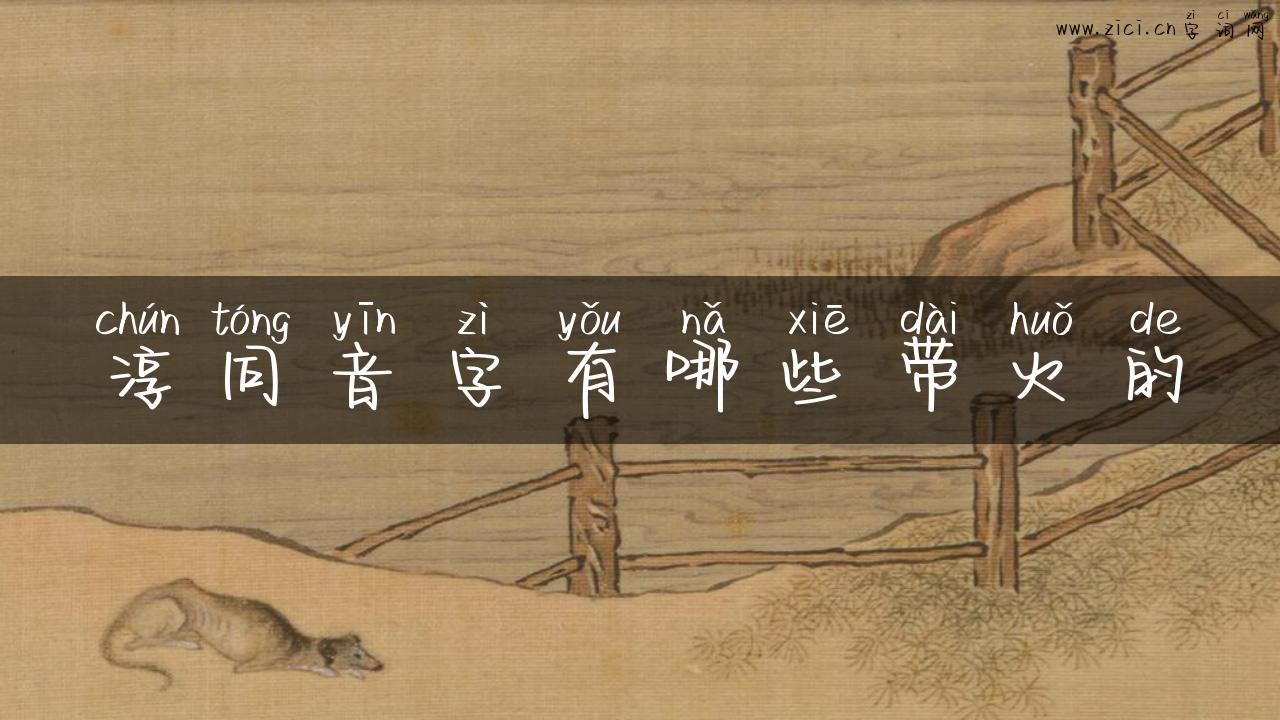 淳同音字有哪些带火的