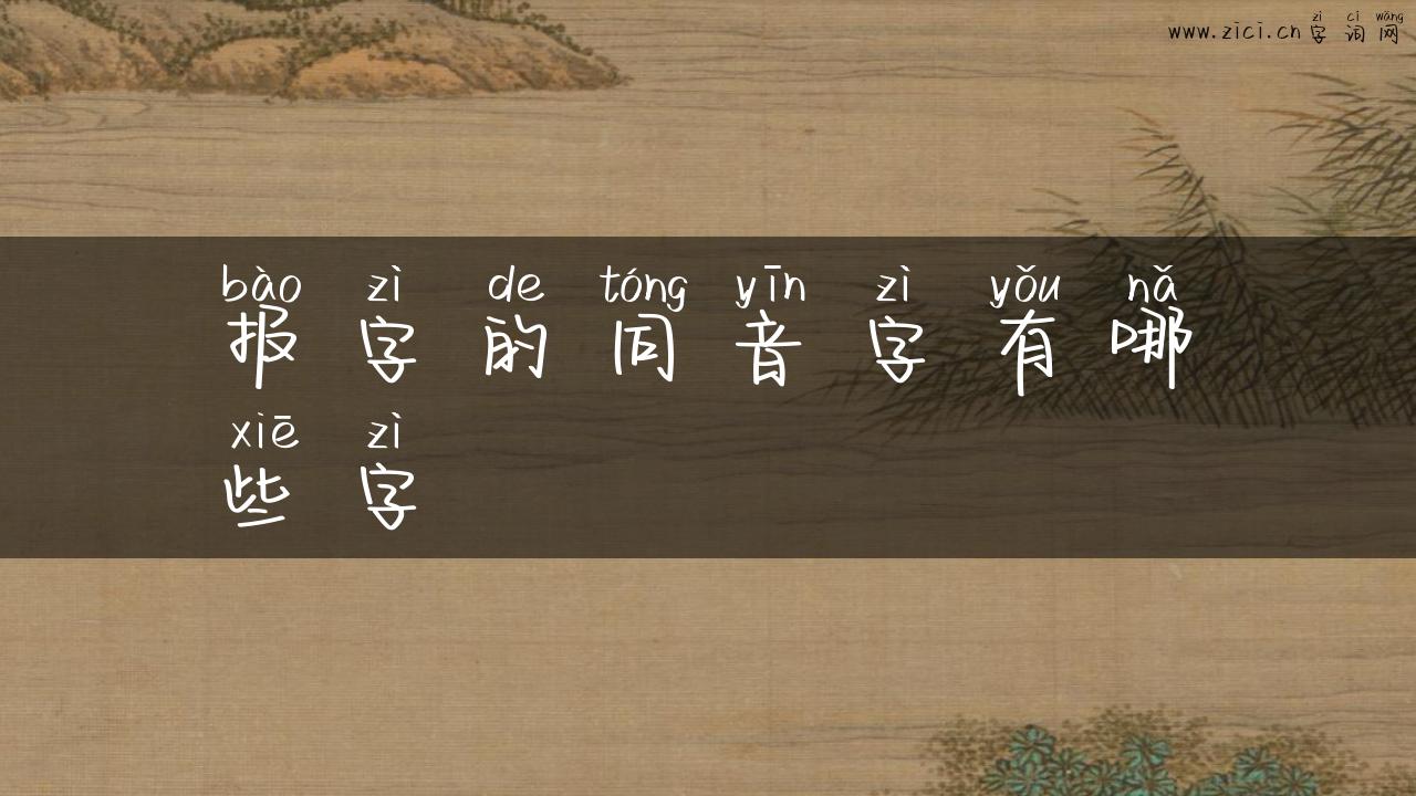 报字的同音字有哪些字