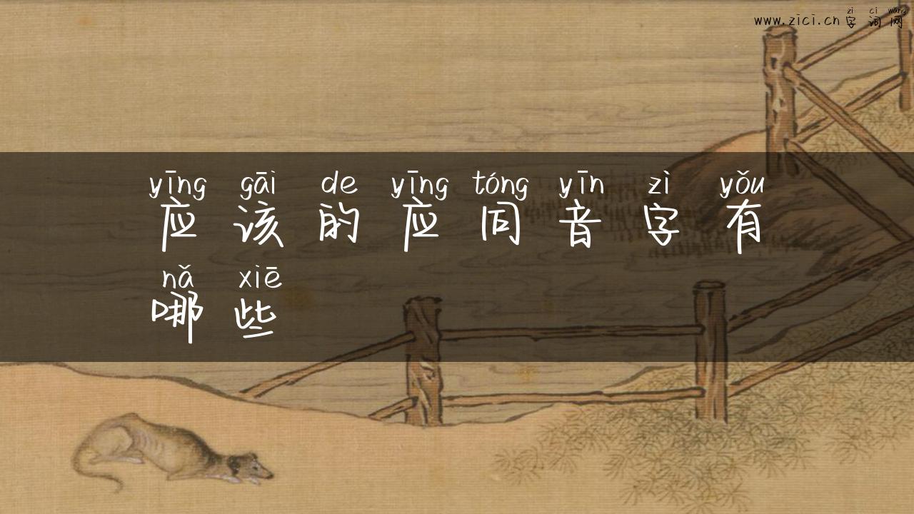 应该的应同音字有哪些