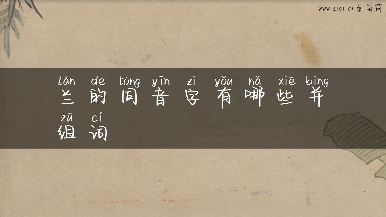 兰的同音字有哪些并组词