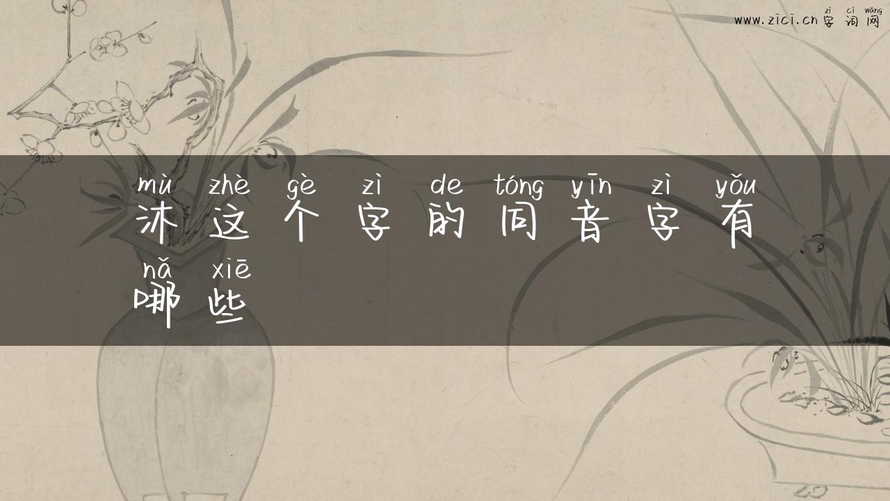沐这个字的同音字有哪些