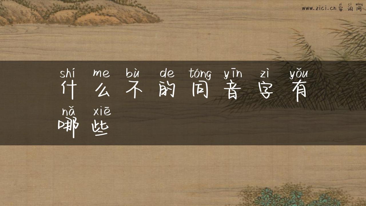 什么不的同音字有哪些