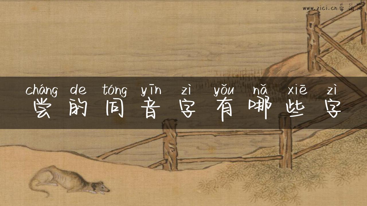 尝的同音字有哪些字