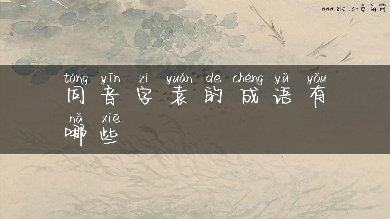 同音字袁的成语有哪些