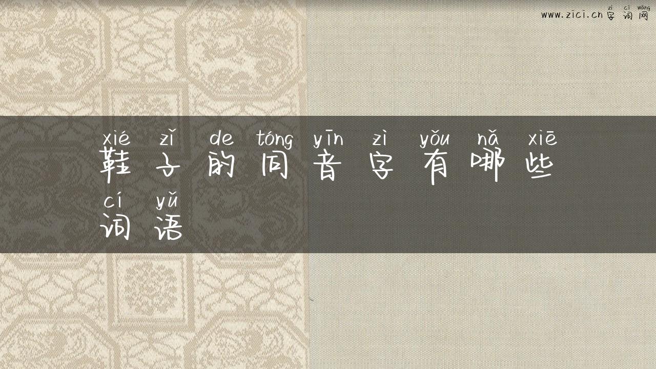 鞋子的同音字有哪些词语