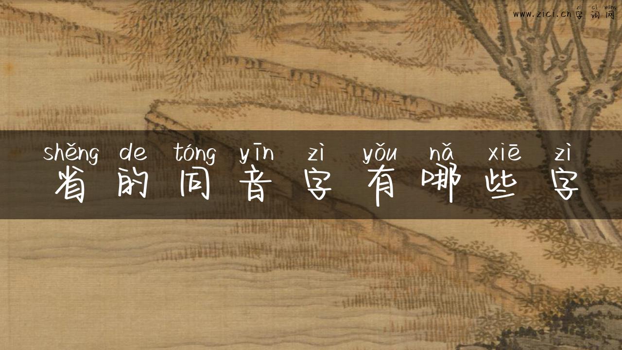 省的同音字有哪些字