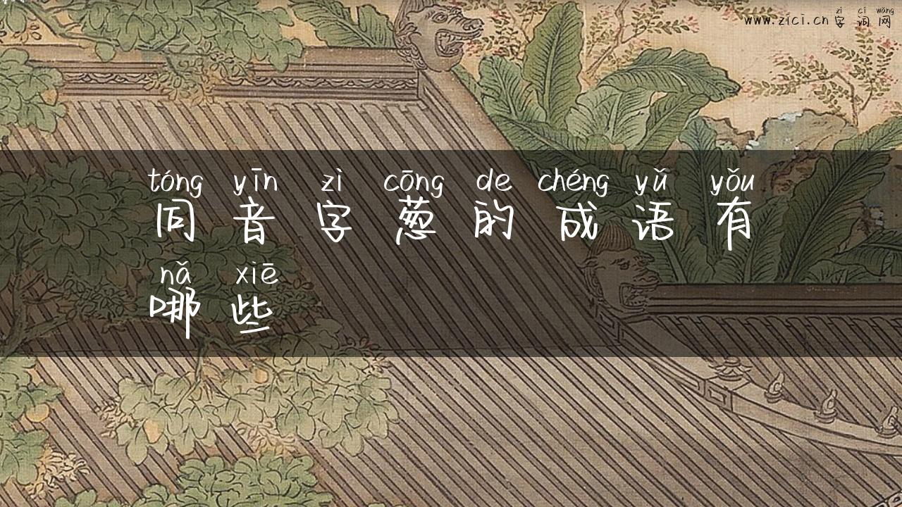 同音字葱的成语有哪些