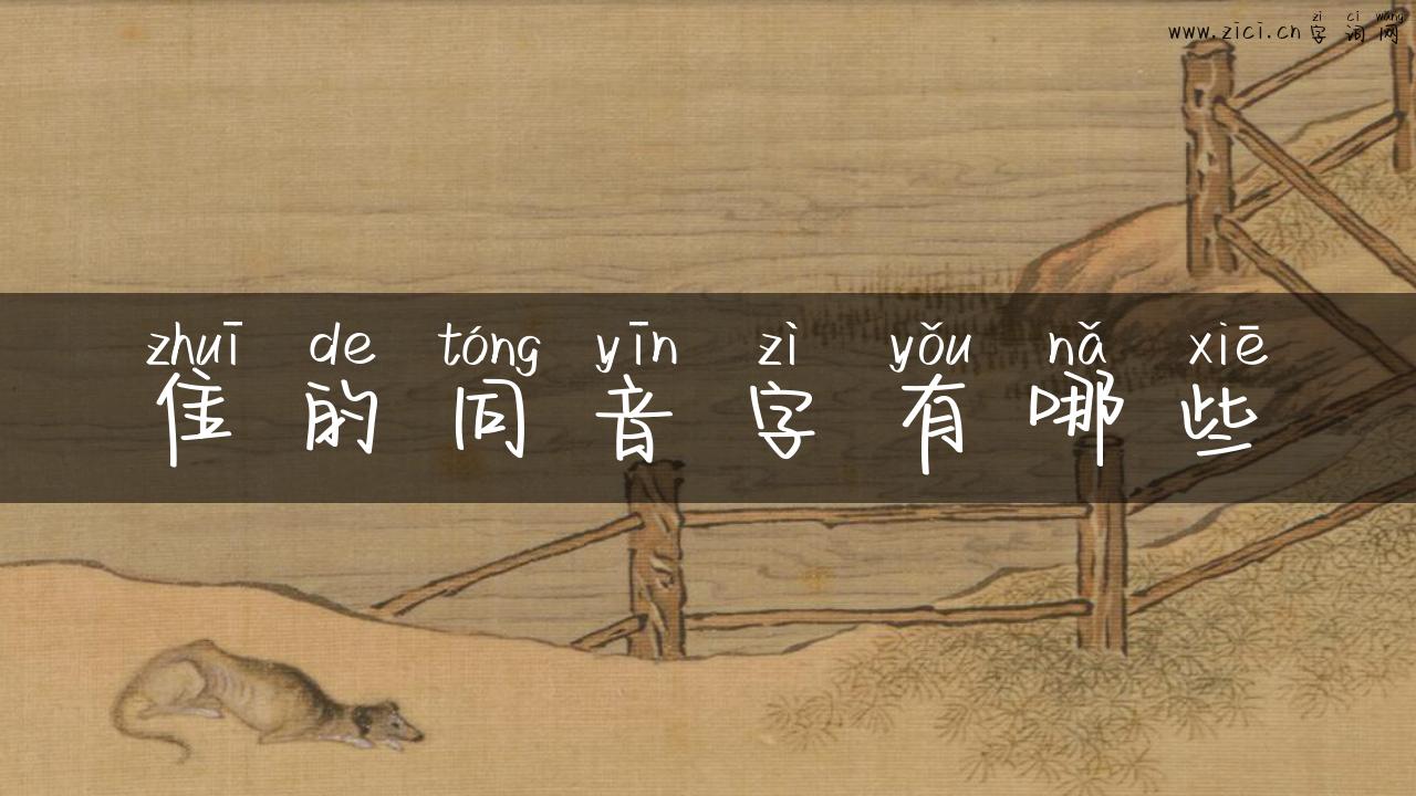 隹的同音字有哪些