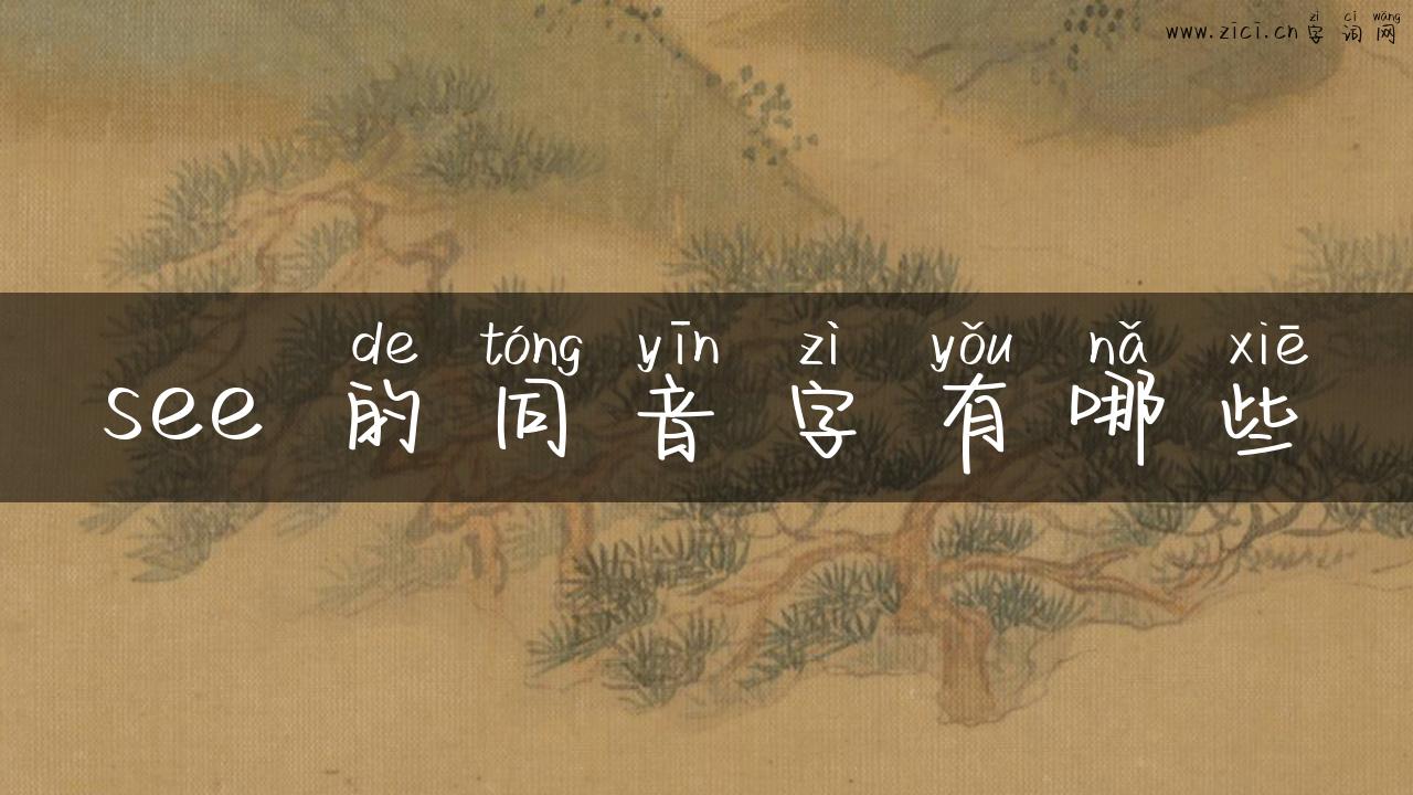 see 的同音字有哪些