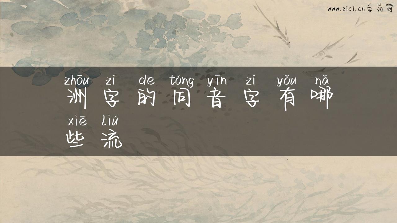 洲字的同音字有哪些流