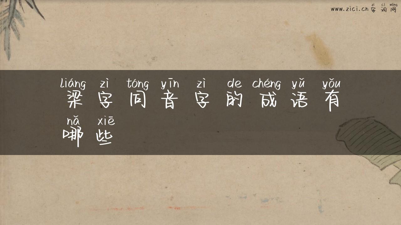 梁字同音字的成语有哪些
