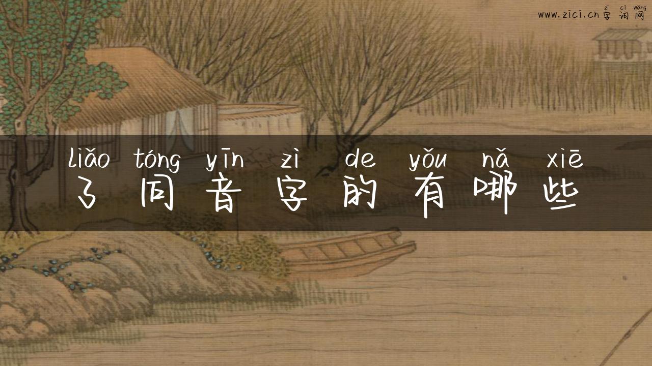 了同音字的有哪些