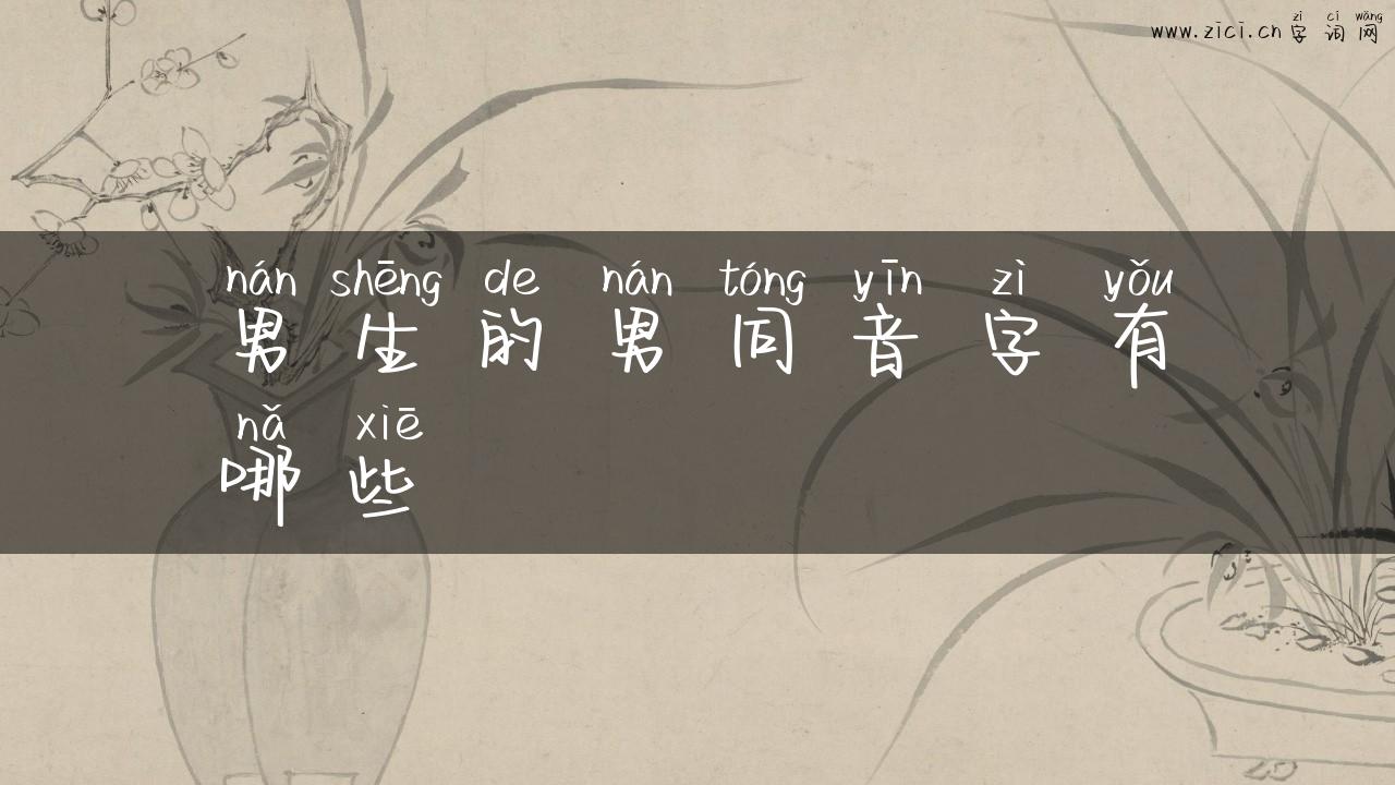 男生的男同音字有哪些