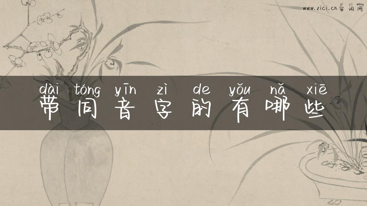 带同音字的有哪些