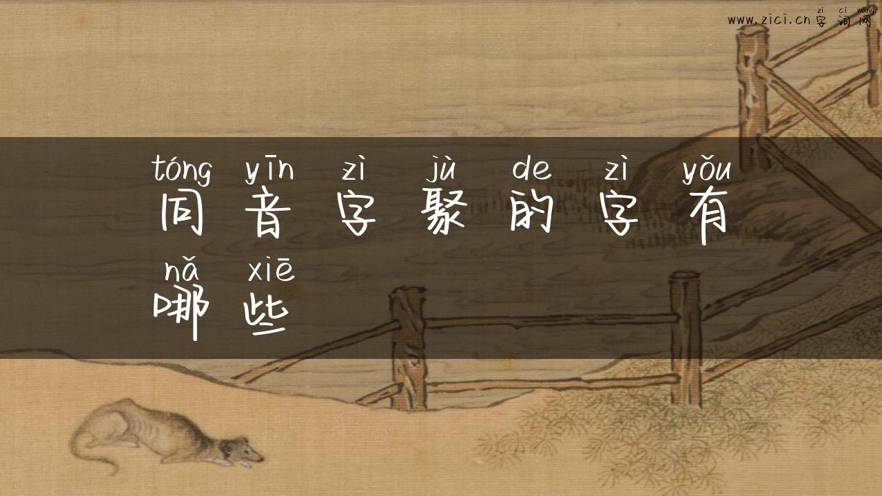 同音字聚的字有哪些