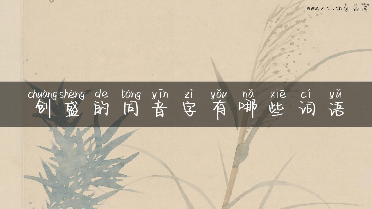 创盛的同音字有哪些词语